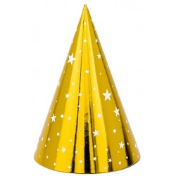 6 chapéus dourados estrelas...