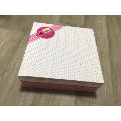 Caixa para bolo rosa 31 cm