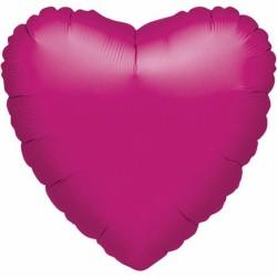 Balão Foil coração Fuchsia 18'