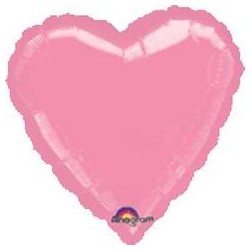 Balão foil coração  rosa 18'