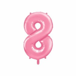 balão foil numero 8 86 cm rosa