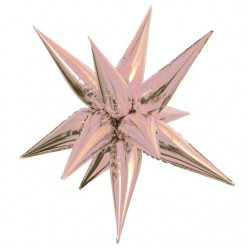 Rose Gold 3D star foil...