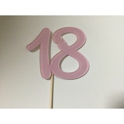 Numero 18 acrilico - rosa
